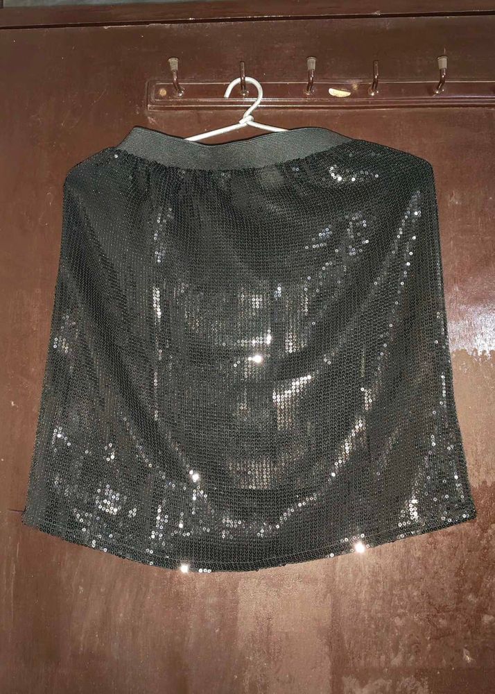 Sparkly Black Mini Skirt