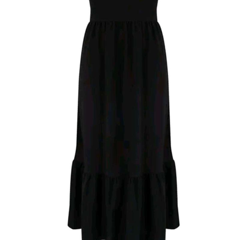 Black Maxi Ruffle Dress