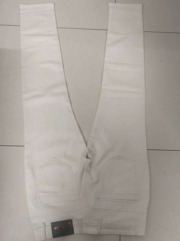 White Straight Leg Jeans