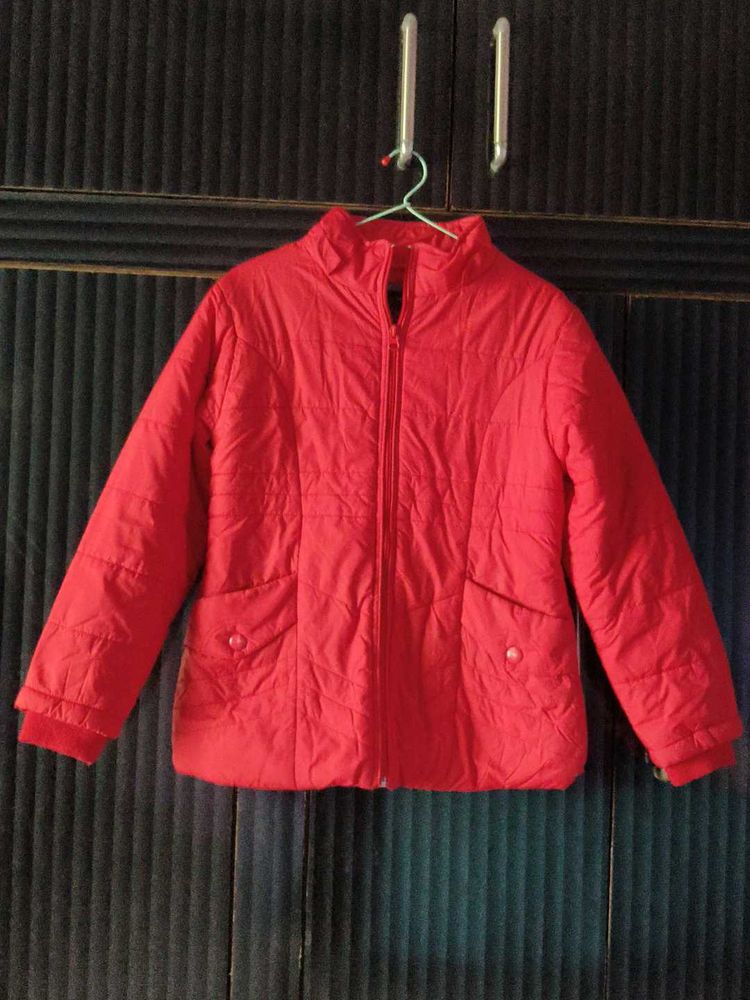 Red Puffer Jacket For Kids (11-14) Years