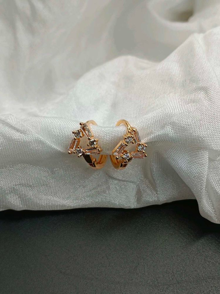 Rose Gold Geometric Earrings