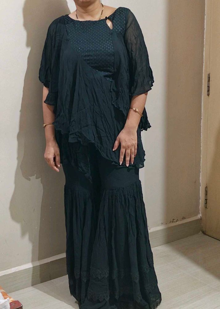 Fancy Black Sharara