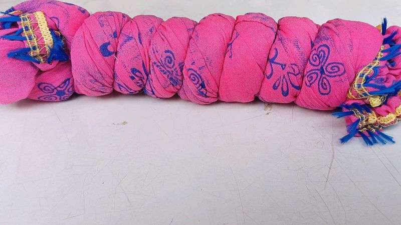 Pink Printed Cotton Dupatta