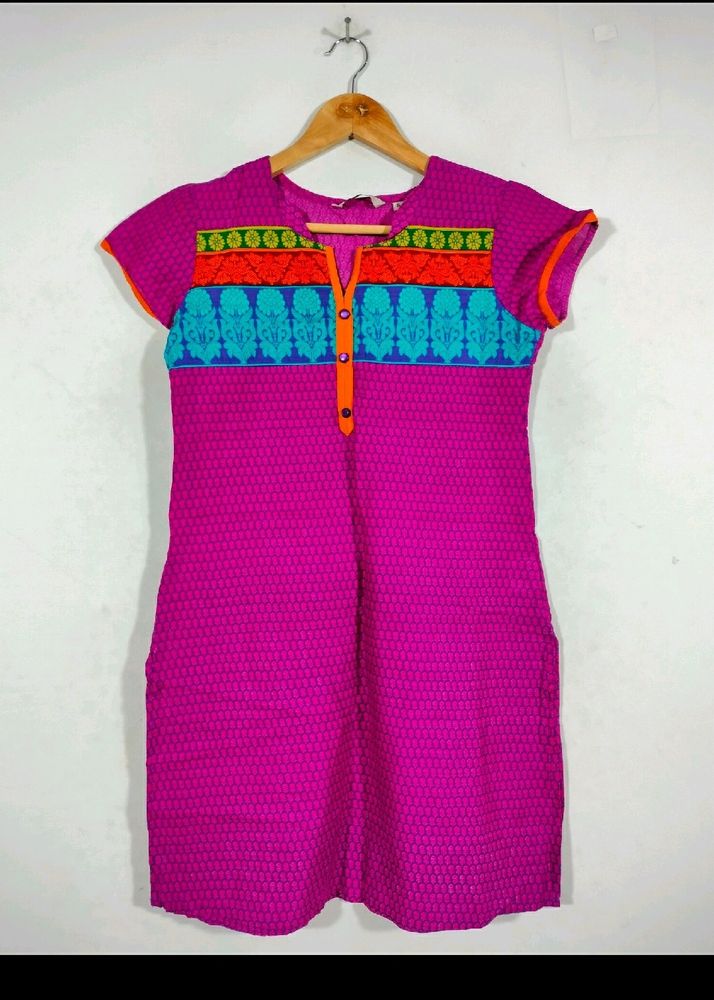 Rose Printed Casual Kurta