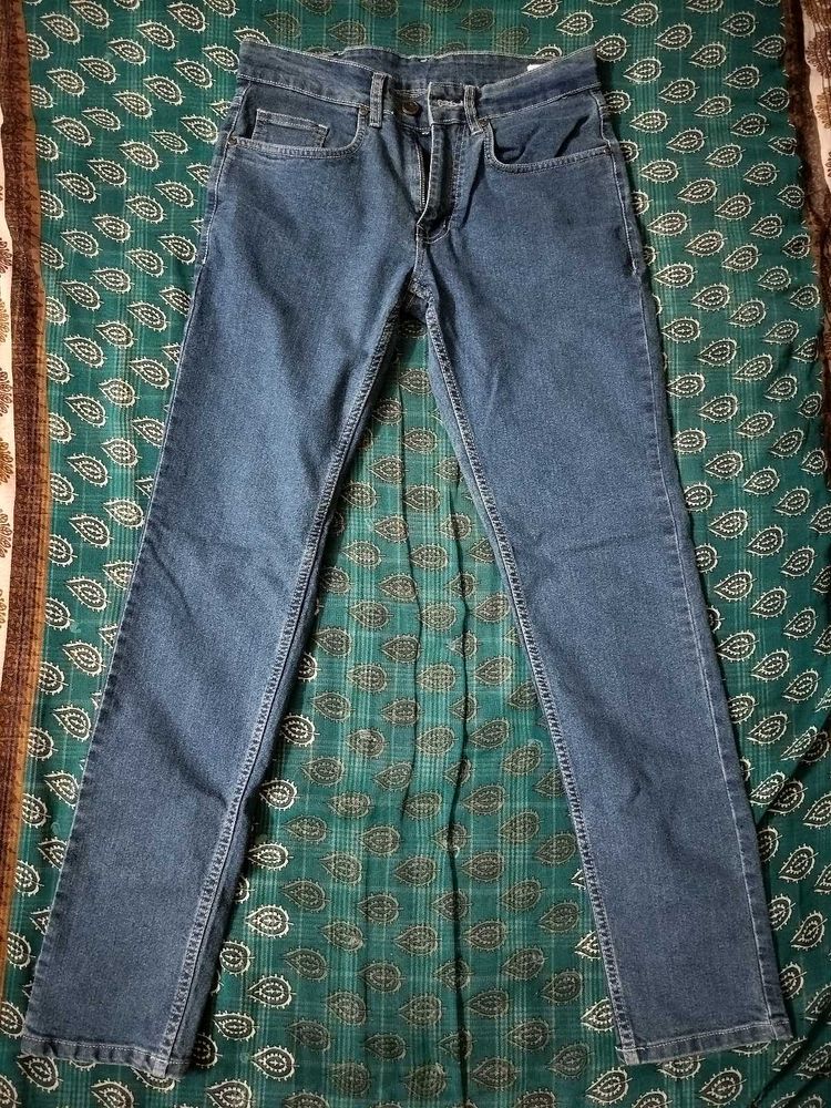 Navy Blue Straight Fit Jeans For Women
