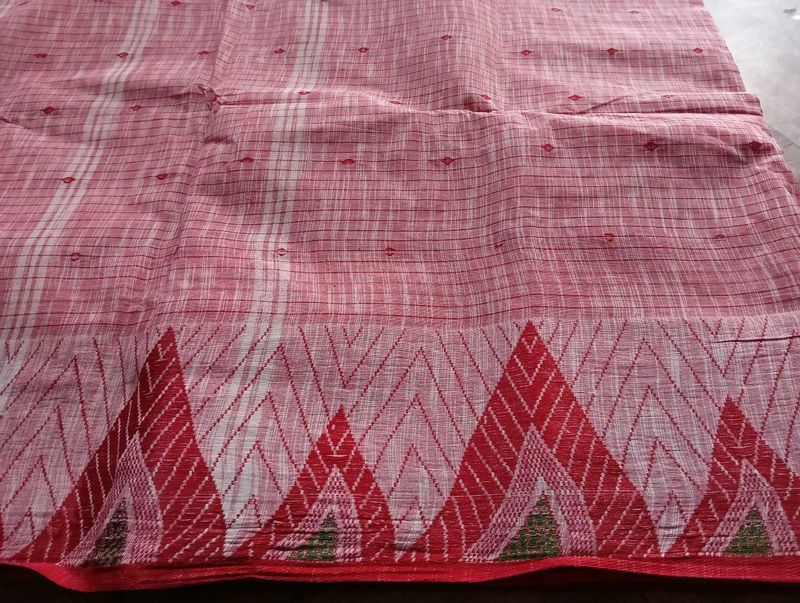 Red Cotton Saree