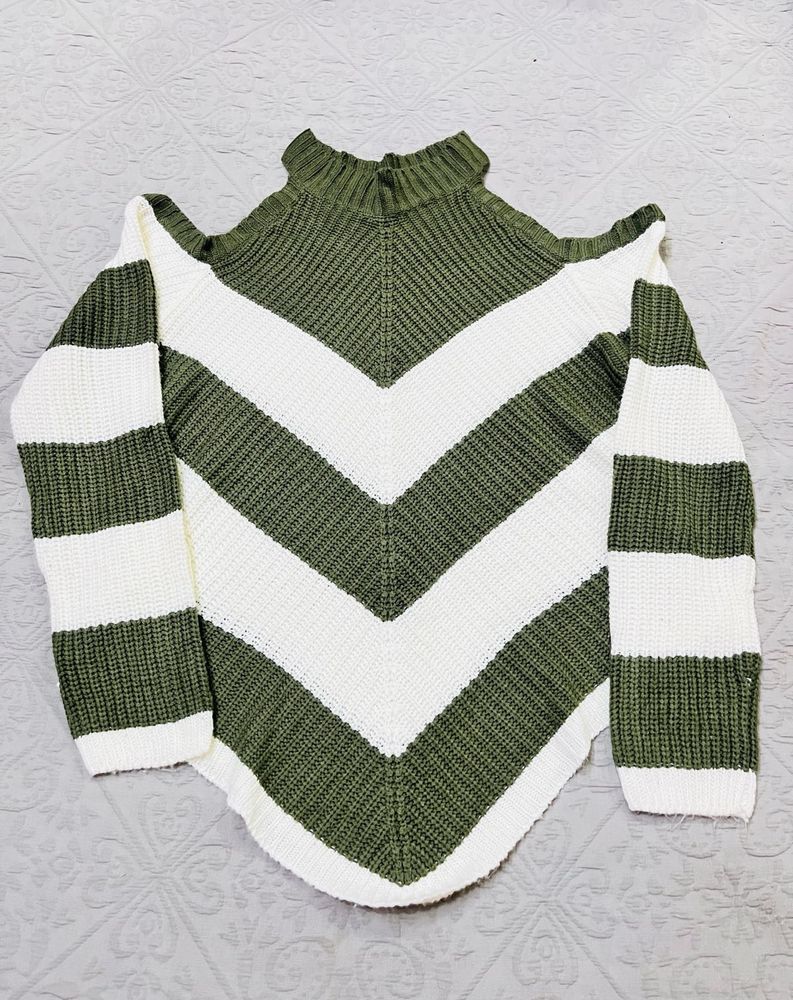Pretty Shoulder Cut Sweater