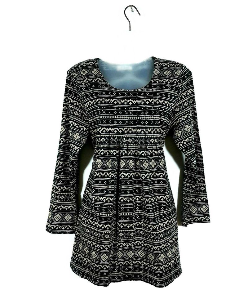 Black Printed Dress For Women&#39;s