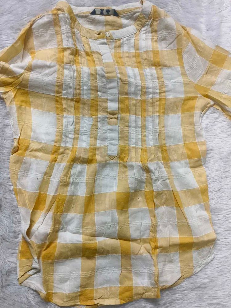 Yellow Plaid Top