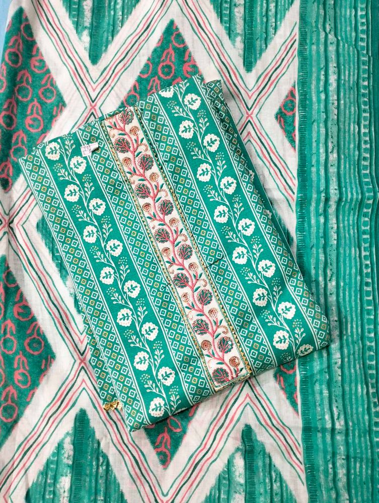 Emerald Green Floral Print Suit Set