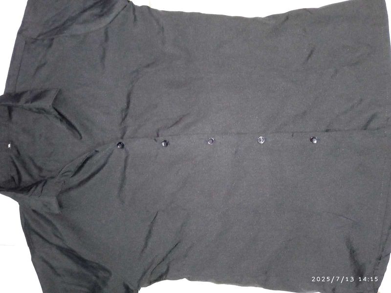 Black Button-Down Shirt