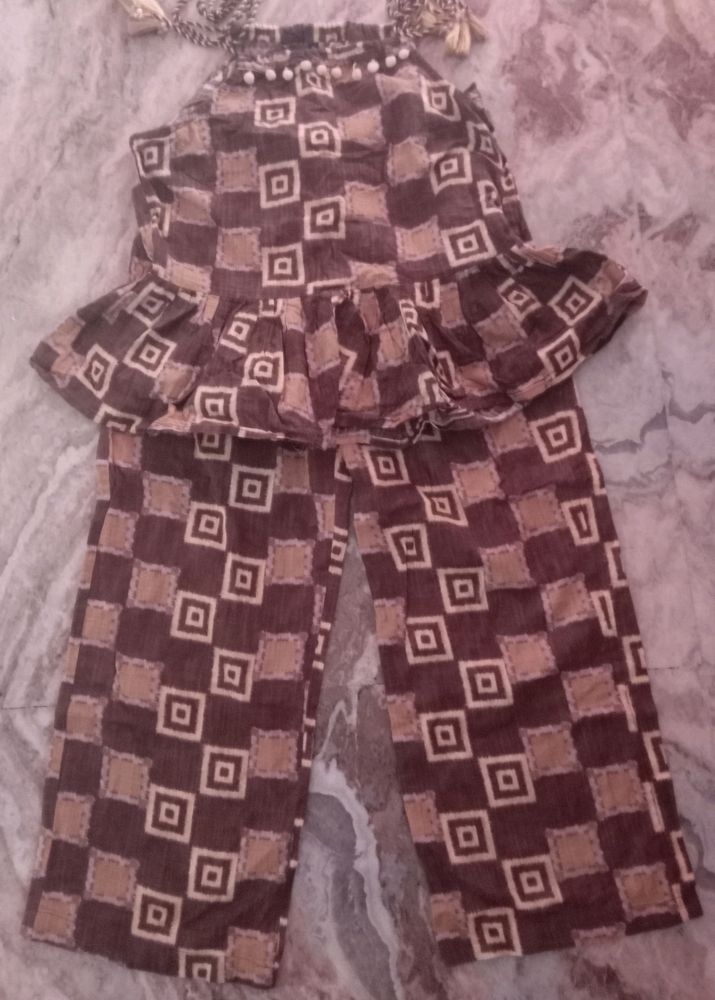 Peplum Top With Plazzo And Inner