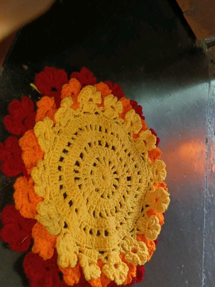 Woolen Puja Busket Cover Homemade