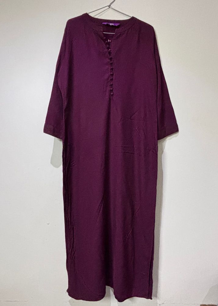 Purple Button Down Dress