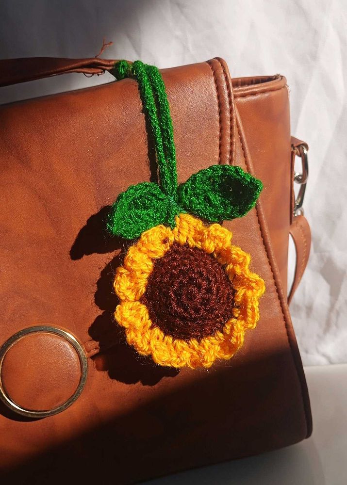 Crochet Sunflower Charm