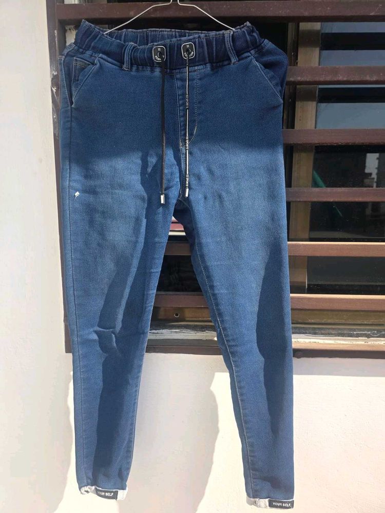 Stylish Blue Denim Joggers