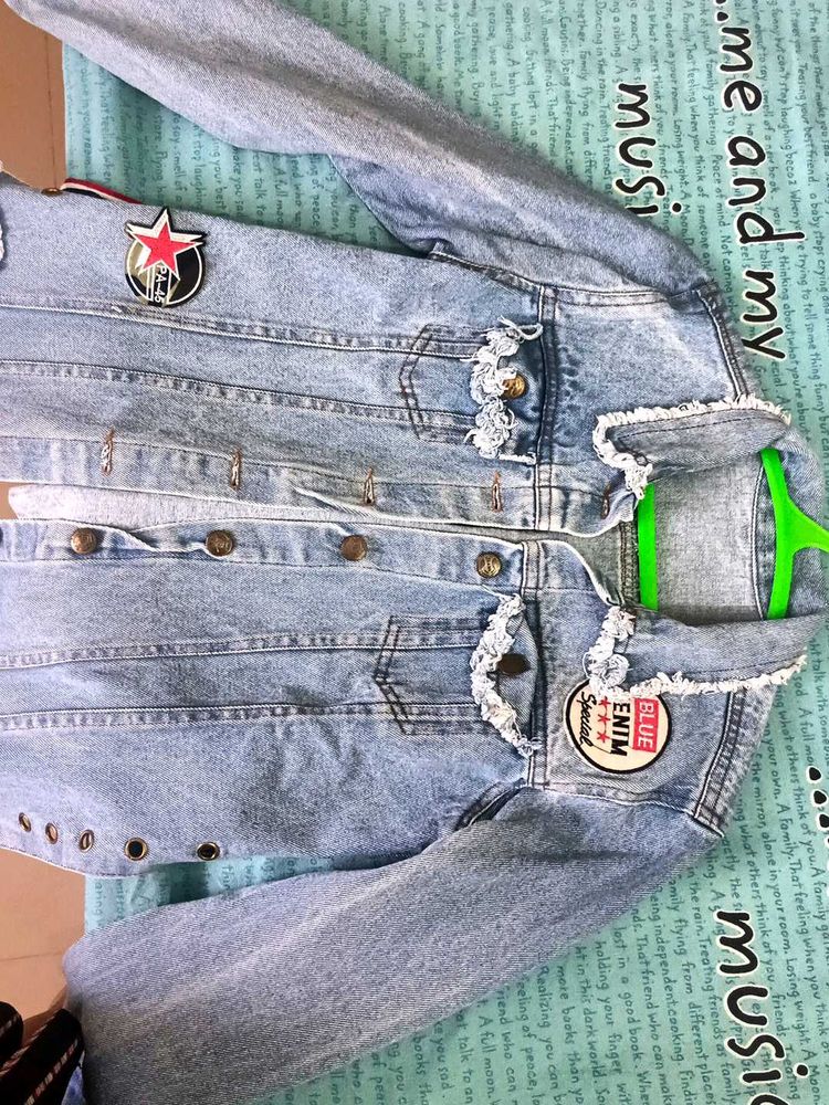 Denim Jacket with Patches