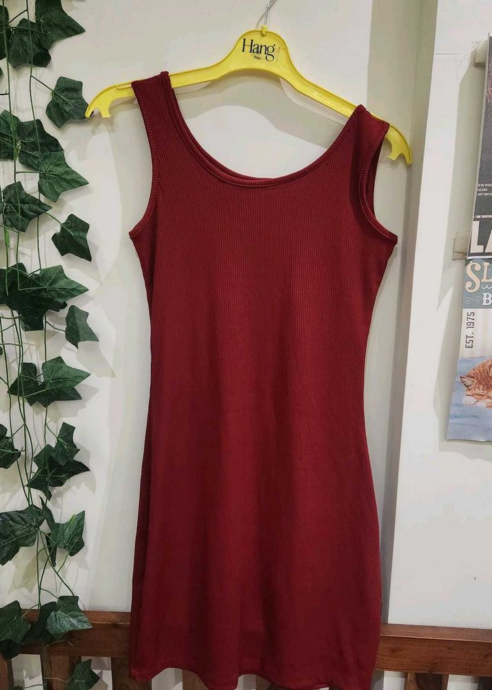 Burgundy Bodycon Dress