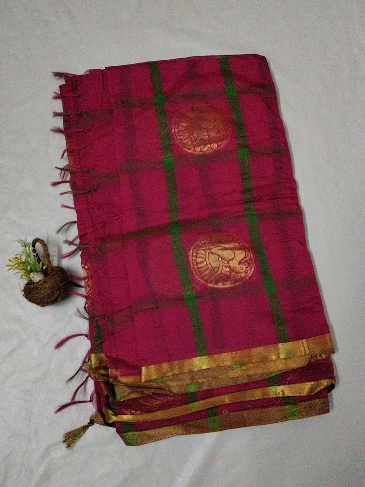 Rose Cotton Silk Sare
