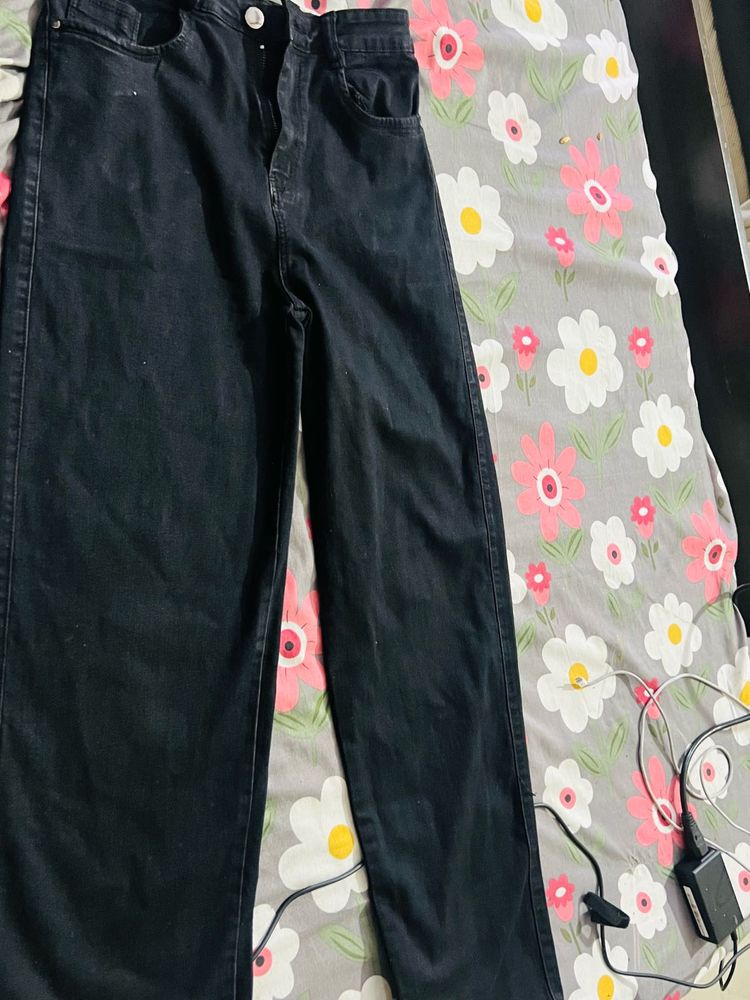 Black Straight Leg Jeans