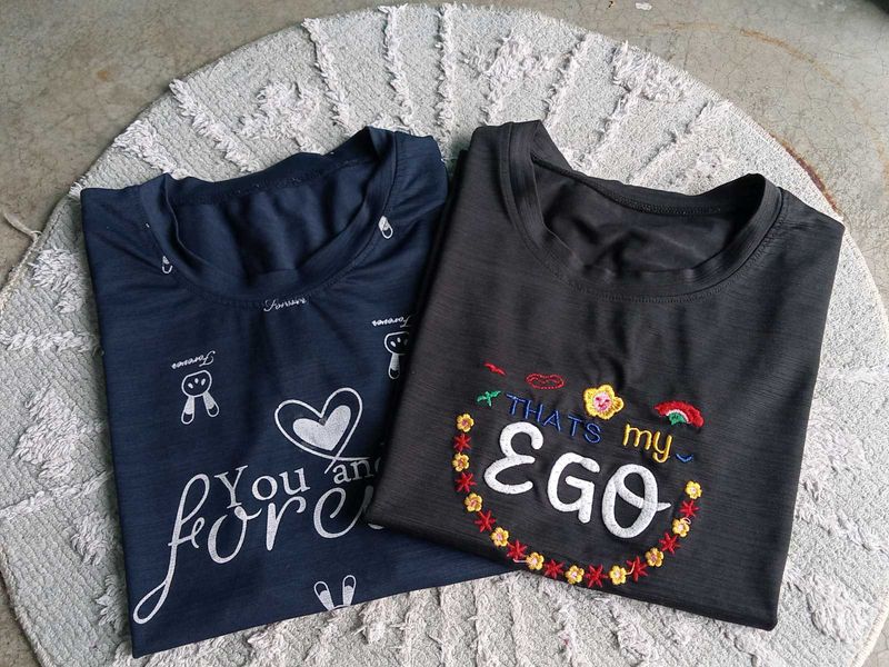 Combo Of Two Cute T Shirts For Women