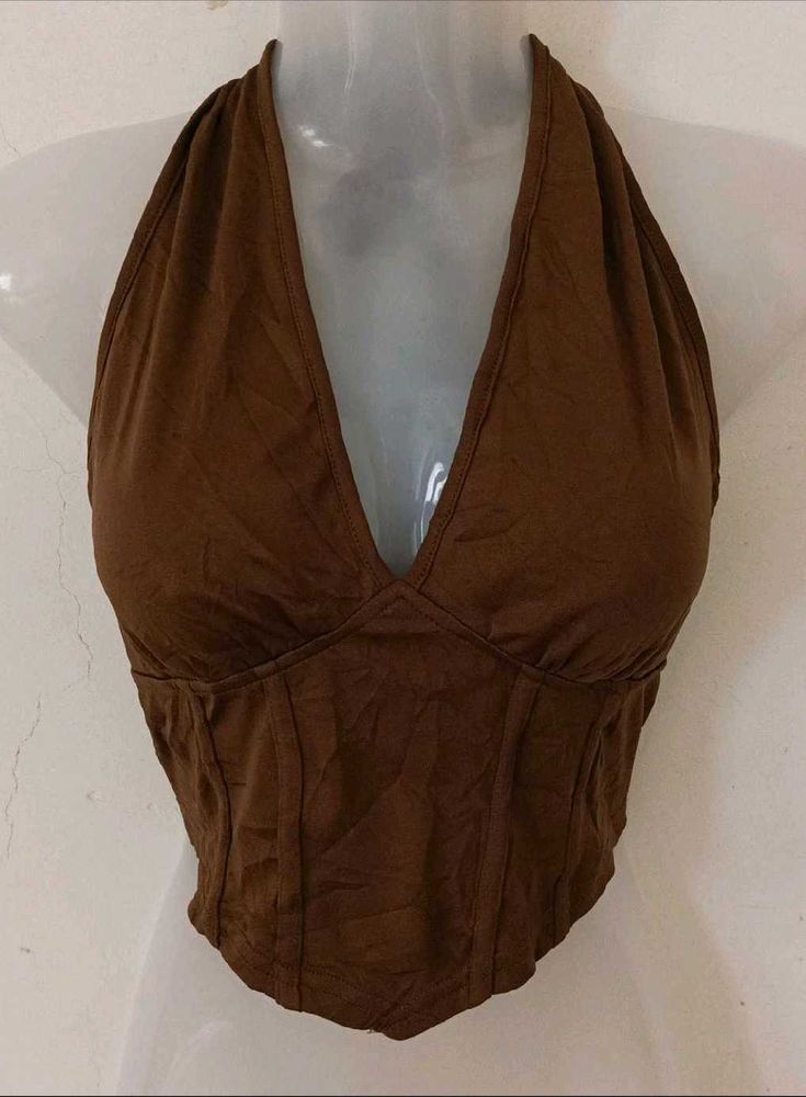 HALTER NECK CORSET TOP