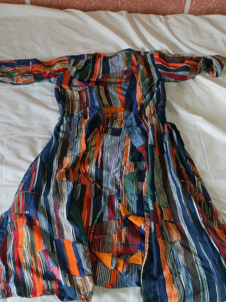 Striped Colorful Dress(shrug)