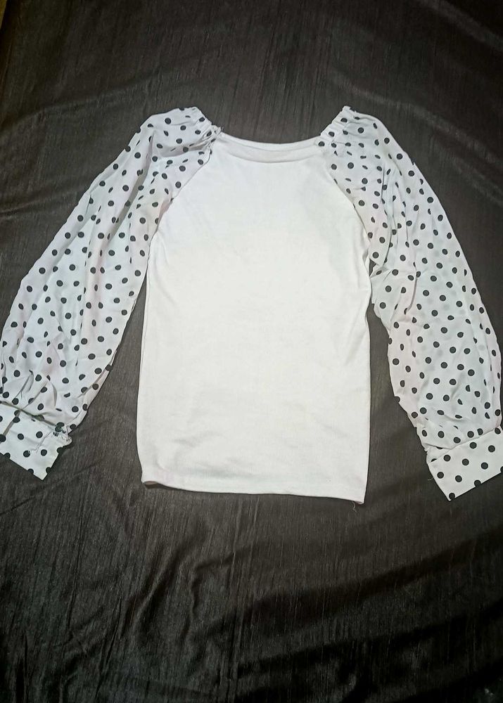 Polka Dot Sleeve Top