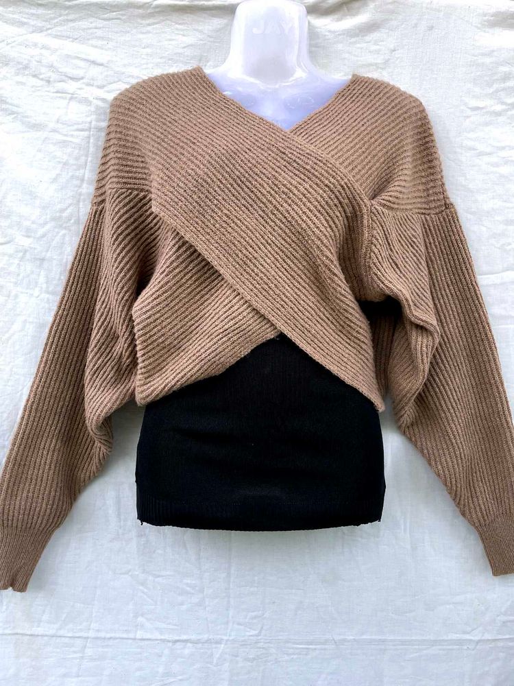 Crisscross Knit Sweater
