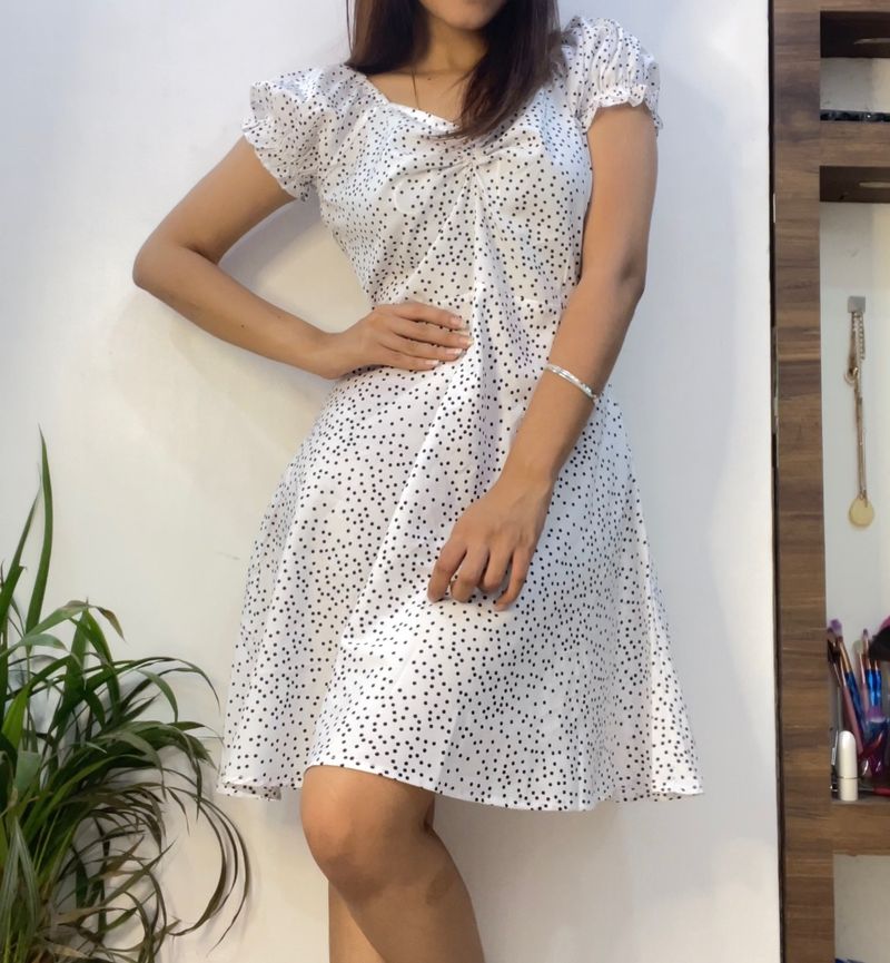 Korean Style Polka Dot Dress
