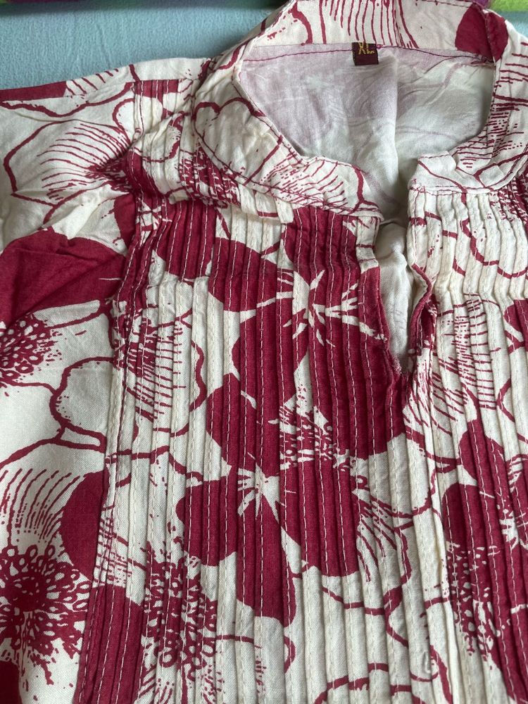 Floral Print short kurta