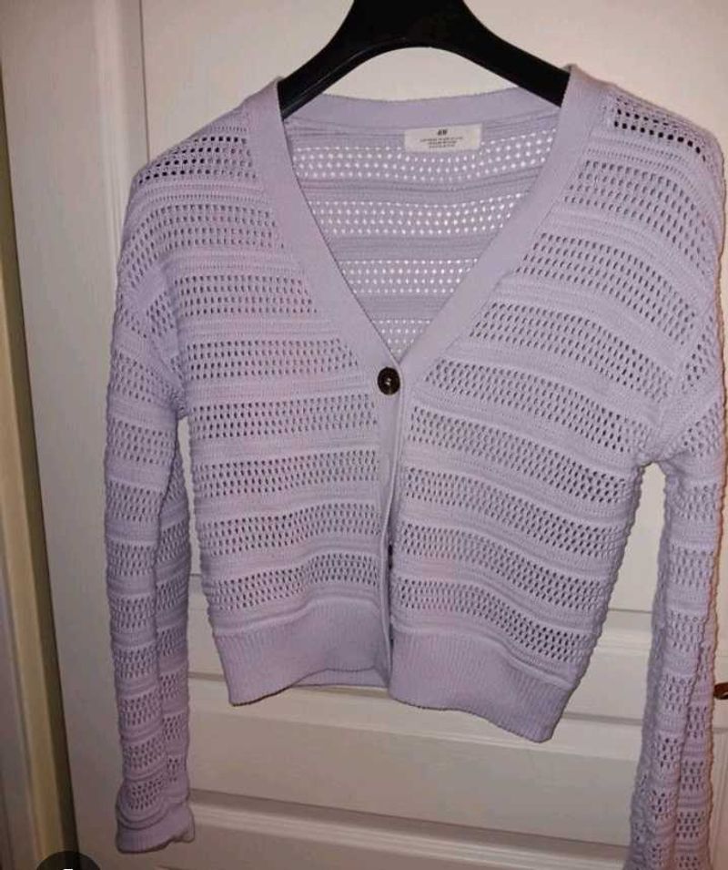 Cute Lilac Knit Cardigan