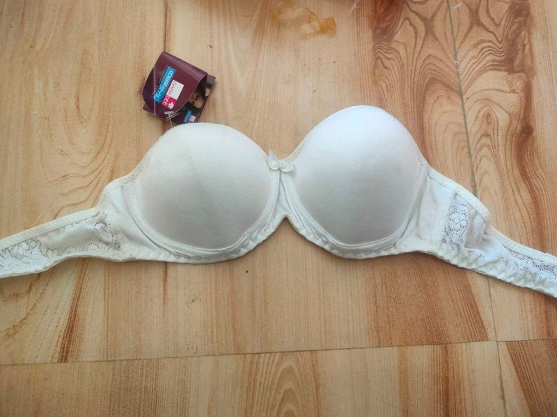 White Strapless Bra