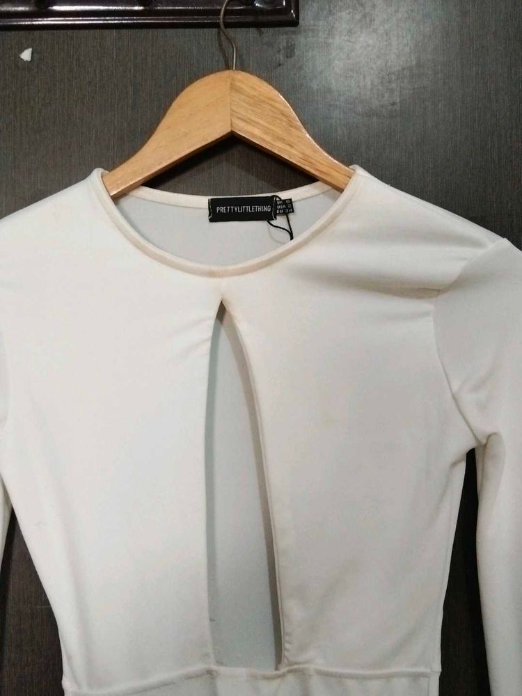 White Cutout Bodycon Dress