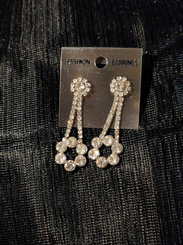 Sparkling Rhinestone Dangle Earrings