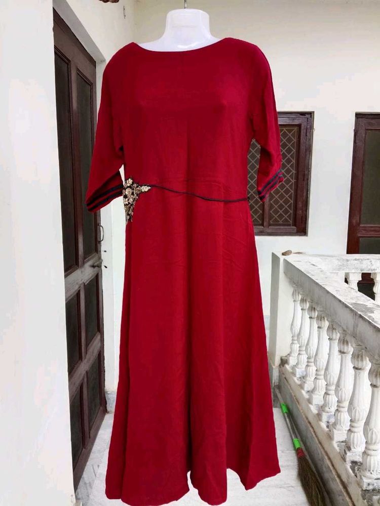Elegant Red Ethnic Gown