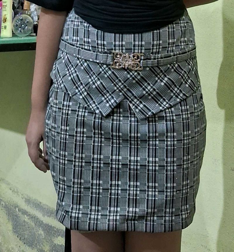 Checkered Miniskirt