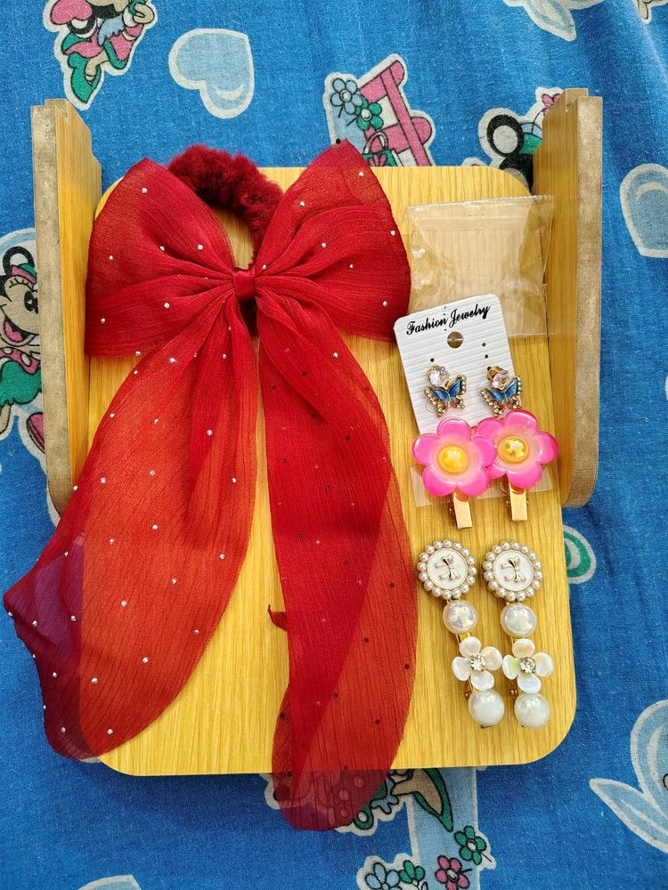 Hair Tie &amp; Earring Set