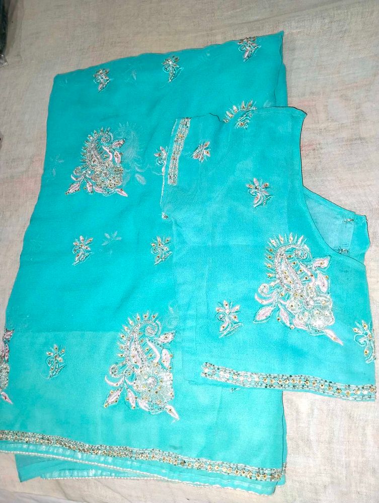 Ethnic Blue Saaree