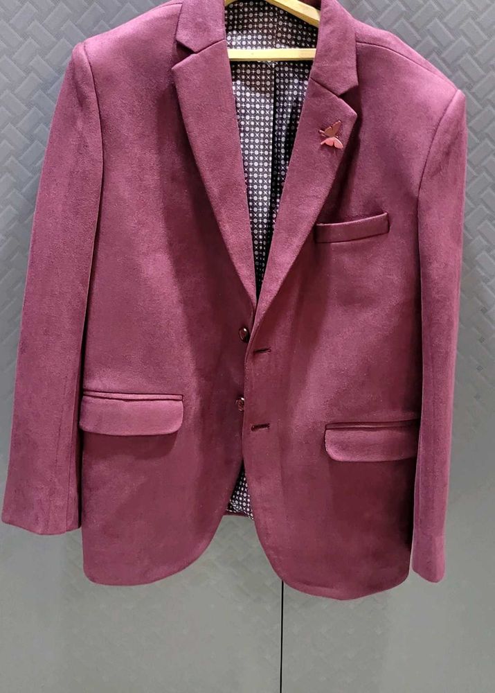 Burgundy Velvet Blazer - Stylish &amp; Unique