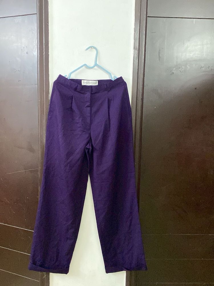 high rise Purple Wide Leg Pants waist 30/3