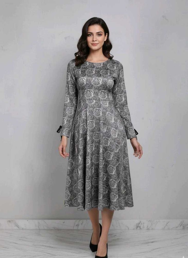 Elegant Floral Print Dress