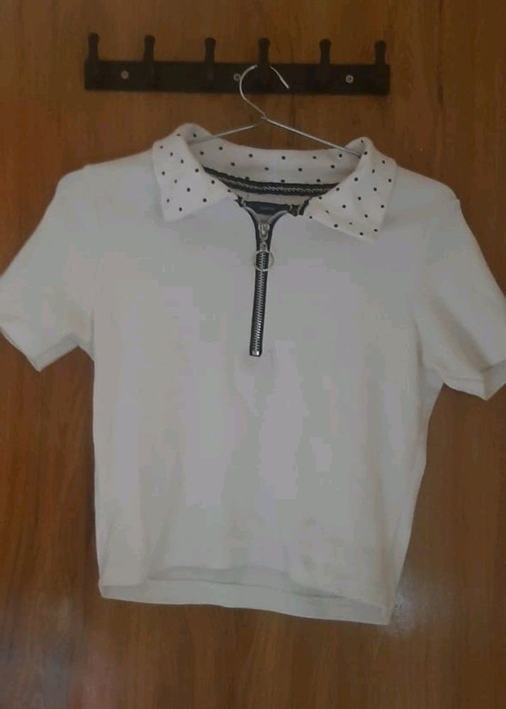 Cute White Cropped Tee for Women