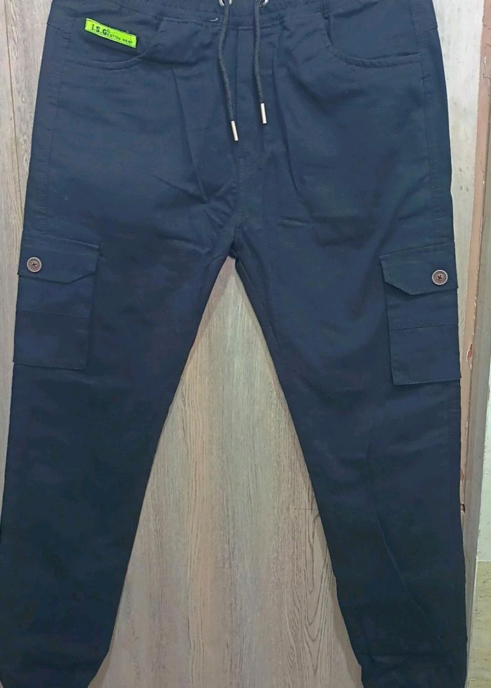 Jet Black Cargo Pants