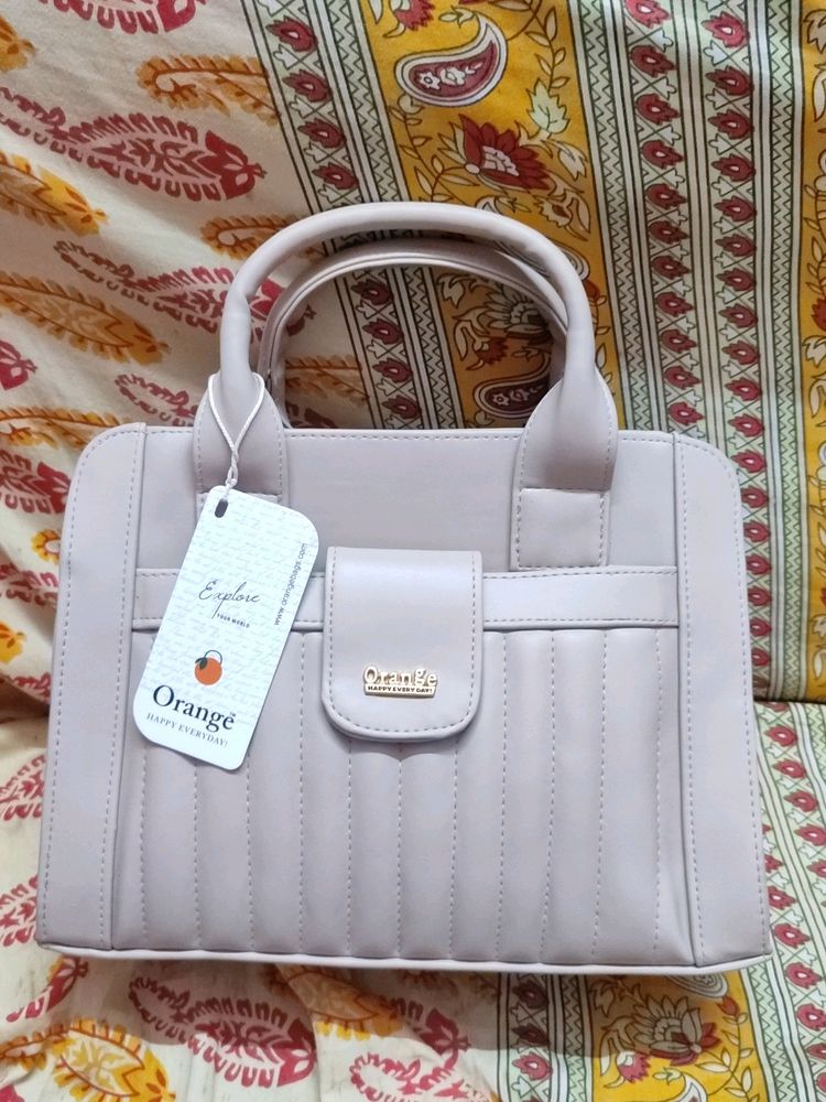 Orange Hand Bag. .