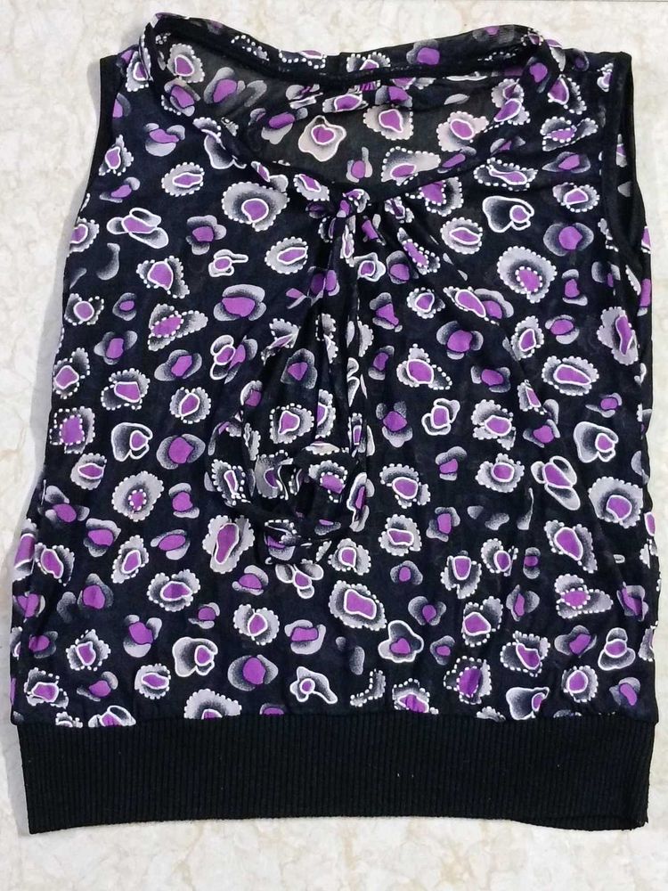 Printed Sleeveless Top