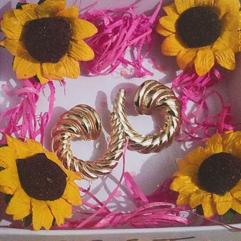 Gold Tone Hoop Earrings