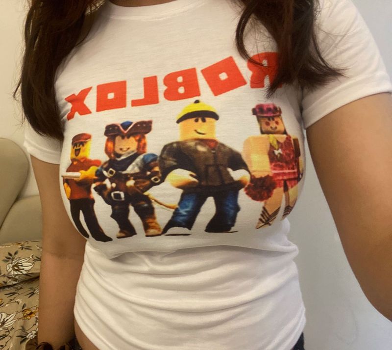 Roblox fitted y2k t shirt