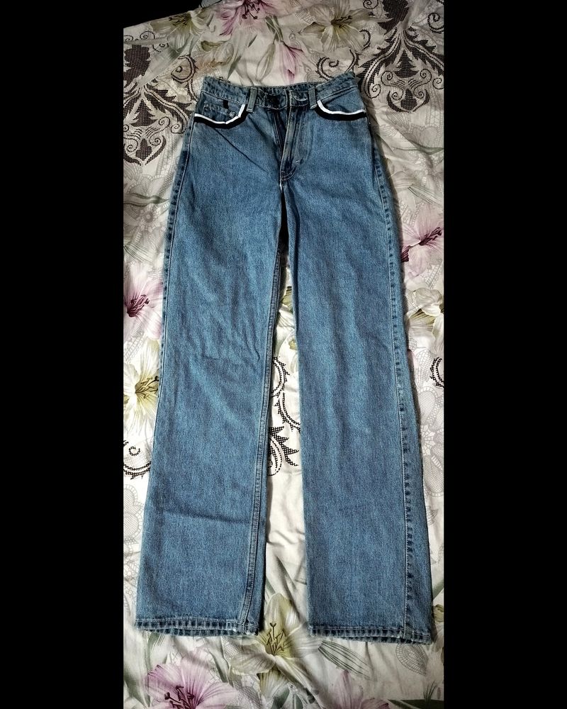 High Waist Blue Jeans