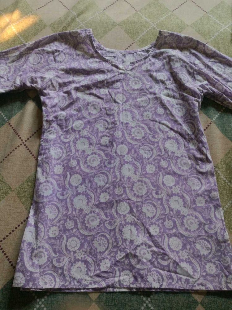 Floral Lavender Tunic Top